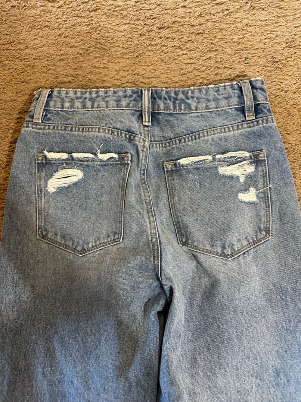 Flying Monkey Women’s Distressed High Rise Blue Jeans Size 26 - Picture 6 of 8